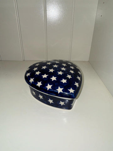 Star Heart Trinket Box - Pattern Star