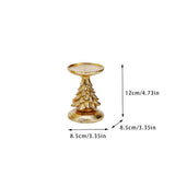 Christmas Tree Candle Holder Resin Decor for Holiday Home: Green / Large