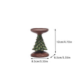 Christmas Tree Candle Holder Resin Decor for Holiday Home: Green / Large
