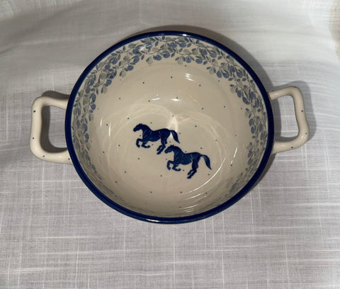 Horse Large Bouillon Bowl - Shape: D02 - Pattern: Horse