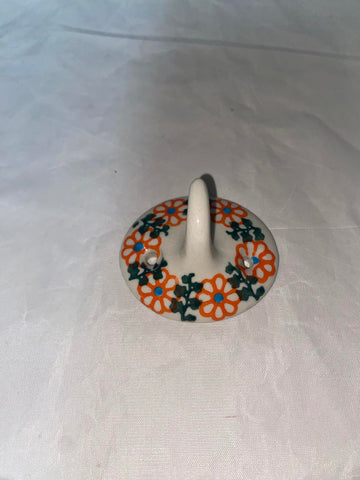 Orange Daisy Single Key Holder - Pattern Orange Daisy