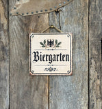 Biergarten, German Signs, Beer Sign: 6x12 Discounted