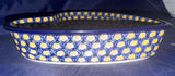 Ceramika Artystyczna Blue with Yellow Dots Heart Dish - Shape: A49: Pattern: Blue with Yellow Dots