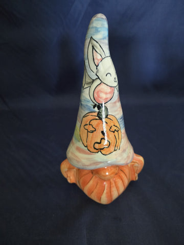Moja Halloween Gnome Figurine "Bats with Pumpkin"