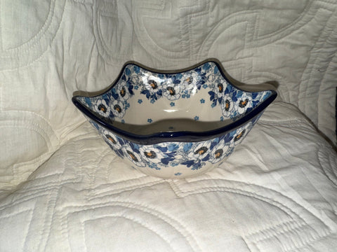 Blue Cherry 7” Star Bowl - Shape: 814 - Pattern: 2222 (Blue Cherry)