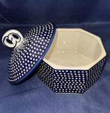 Manufaktura Blue Elegance Large Pretzel Box - Shape: P-108 - Pattern: Blue Elegance (70MI)