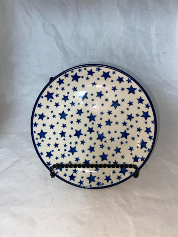 Blue Stars Dessert Plate - Shape 086 - Pattern Blue Stars (359)