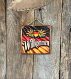 Willkommen German Sign, Oktoberfest: Discounted 6x12