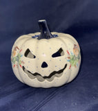 Ceramika Artystyczna Pumpkin Scarecrow Medium Luminary Pumpkin - Shape: D41 - Pattern: Pumpkin Scarecrow (1483)
