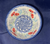 Ceramika Artystyczna Red Poppies with Butterflies Ice Cream Bowl - Shape: 017 - Pattern: Red Poppies with Butterflies (2901X)