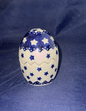 Manufaktura Blue & White Stars Cracked Egg - Shape: S115 - Pattern: Blue & White Stars (AG)