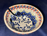 Ceramika Bona Blue Poppy Yarn Bowl - Shape: 218 - Pattern: Blue Poppy