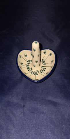 Green Bleeding Heart Ring Holder