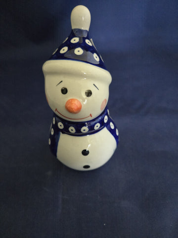 Moja Small Owls Eye Snowman Figurine - Unikat