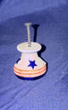 Ceramika Artystyczna Stars & Stripes Drawer Pull - Shape: 441 - Pattern: Stars & Stripes (252)