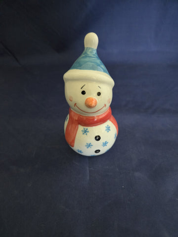 Moja Small Light Blue Snowman Figurine Unikat