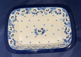 Blue Cherry Loaf Baker - Shape: 162 - Pattern: Blue Cherry (2222X)