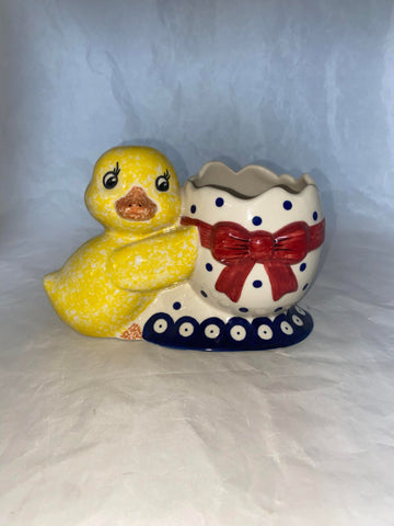 Yellow Duck with Egg Holder - Pattern Yellow Duck