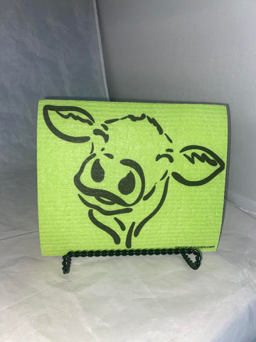 Green Cow Swedish Dish Towel