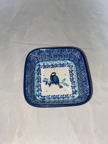 Blue Jay Square Dish - Shape 428 - Pattern Blue Jay