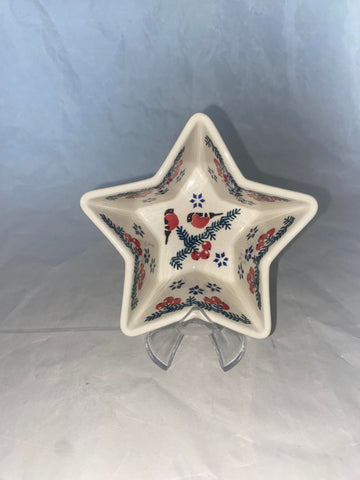 Red Cardinal Star Bowl - Shape M-046 - Pattern Red Cardinal (GILE)