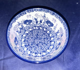 Ceramika Artystyczna Blue Poppy with Butterfly Ice Cream Bowl - Shape 017 - Pattern Blue Poppy with Butterfly (2902X)