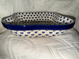 Blue Heart Wavy Bowl - Shape: 285 - Pattern - Blue Heart (570X)