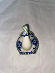 Blue Flower Teapot Key Holder - Shape W-007 - Pattern Blue Flower