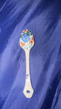 Ceramika Artystyczna Unikat Blue Pansey with Pink Daisies Shovel Spoon - Shape: 889 - Pattern: Blue Pansey with Pink Daisies