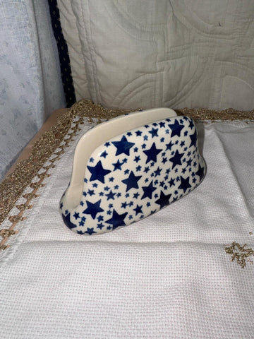 Blue Star Napkin Holder - Patter Blue Star