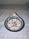 Dalmation Handled Spoon Rest - Shape 174 - Pattern Dalmation