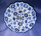 Ceramika Artystyczna Hidden Dragonfly Scalloped Fluted 5" Bowl - Shape: 971 - Pattern: Hidden Dragonfly (1443X)