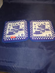 Polish Linen Set of 2 Pot Holders Owls Eye