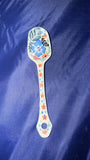 Ceramika Artystyczna Unikat Blue Pansey with Pink Daisies Shovel Spoon - Shape: 889 - Pattern: Blue Pansey with Pink Daisies