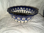 Peacock Scalloped 7” Bowl - Shape: 288 - Pattern: Peacock (54)