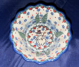 Ceramika Artystyczna U4661 Small Ruffled Bowl - Shape: 916 - Pattern: U4661
