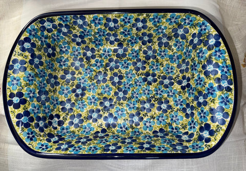 Blue Blossom Large Baker - Shape: 1445 - Pattern: Blue Blossom (DU236)