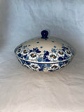 Blue Cherry Covered Dish - Pattern Blue Cherry (2222)