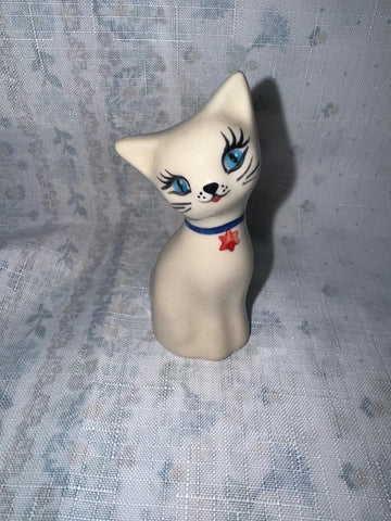 White Cat Figurine - Pattern White