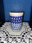 Blue & Gray Flower Tumbler - Pattern Blue & Gray