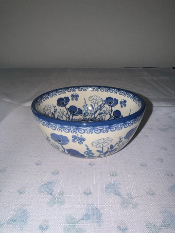 Blue Poppy Ice Cream Bowl - Shape 017 - Pattern Blue Poppy