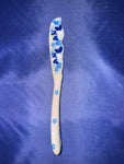 Blue Cherry Ridged Knife - Shape 563 - Pattern Blue Cherry (2222)