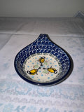 Yellow Bird Handled Spoon Rest - Shape 174 - Pattern Yellow Bird