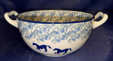 Horse Large Bouillon Bowl - Shape: D02 - Pattern: Horse