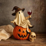 Halloween Ghost Wine Glass Resin Tabletop Decor: Ghost