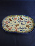 Vena Small Oval Platter - "Cookies For Santa"