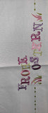 German Linen Table Runner Purple Frohe Ostern 16 by 43