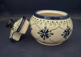 Zaklady Green Trellis Large Sugar Bowl - Shape: GU694 - Pattern: Green Trellis (DU49)