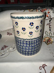 Blue Daisy Utensil Holder / Wine Chiller - Shape P-082 - Pattern Blue Daisy