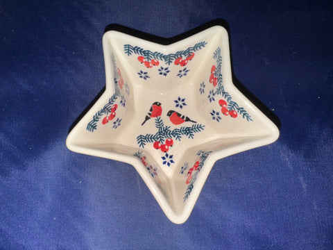 Red Cardinal Star Bowl - Shape M-046 - Pattern Red Cardinal (GILE)